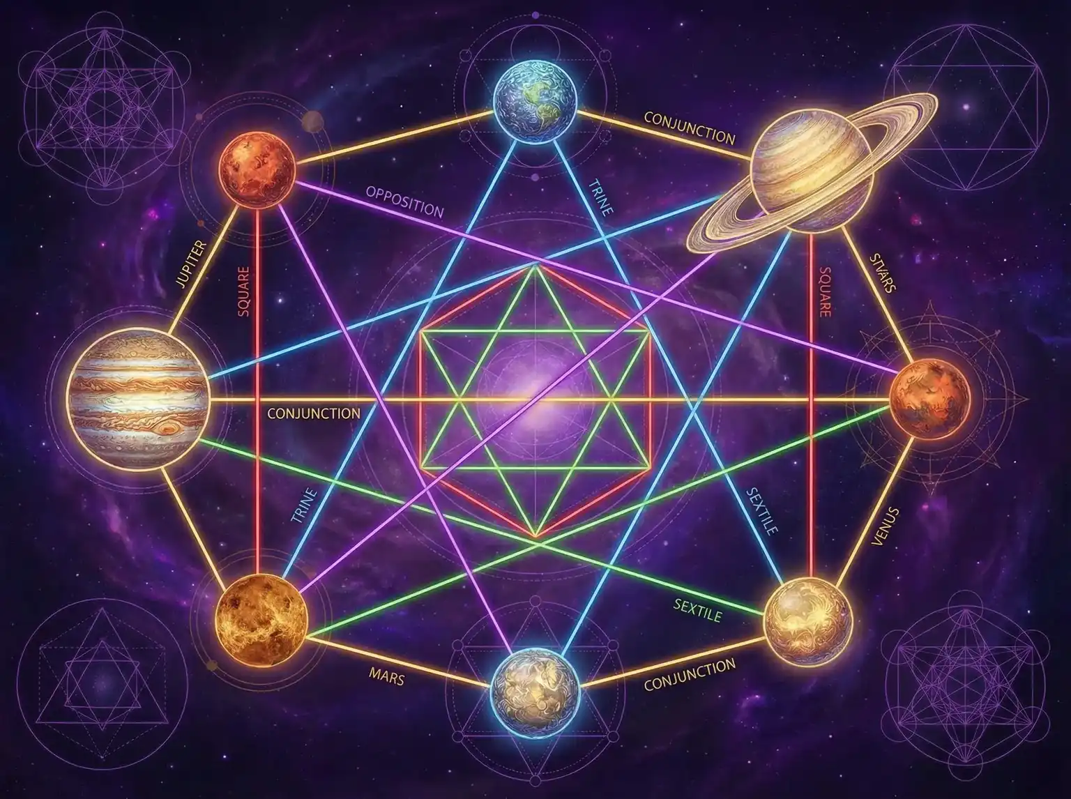 行星相位解读 - 荣耀水晶多少幸运值必出 | 占星学进阶